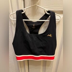 Tracksmith Sports Bra Black Red S